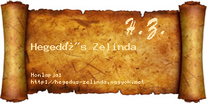 Hegedűs Zelinda névjegykártya