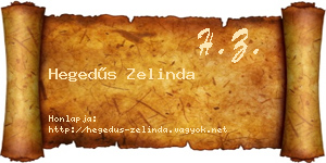 Hegedűs Zelinda névjegykártya